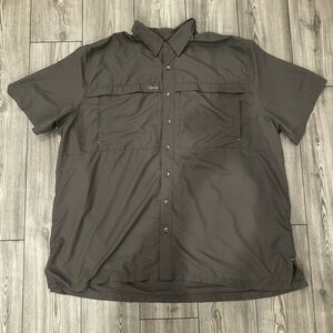 Men's Gray Gameguard Fishing Shirt Size 4XL